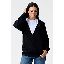 ADULT COMFORT ZIPPER HOODIE BLACK