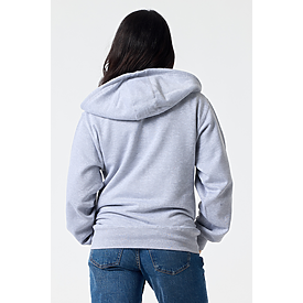 ADULT COMFORT ZIPPER HOODIE HEATHER GREY Back