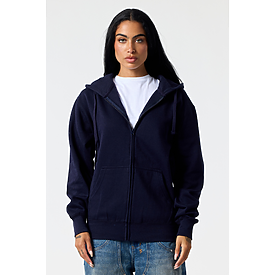 ADULT COMFORT ZIPPER HOODIE NAVY