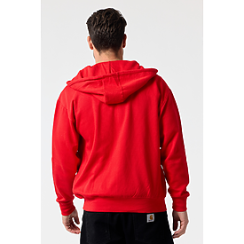 ADULT COMFORT ZIPPER HOODIE RED Back