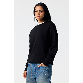 ADULT COMFORT FIT CREW SWTSHT BLACK