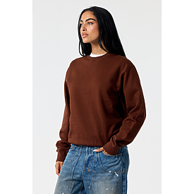 ADULT COMFORT FIT CREW SWTSHT CHOCOLATE