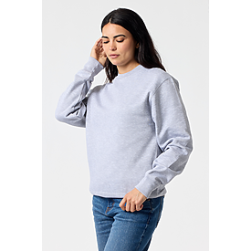 ADULT COMFORT FIT CREW SWTSHT HEATHER GREY Back