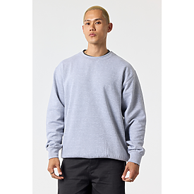 ADULT COMFORT FIT CREW SWTSHT HEATHER GREY Back