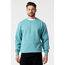 ADULT ESSENTIAL CREW SWTSHRT LAGOON HTR