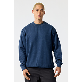 ADULT ESSENTIAL CREW SWTSHRT NAVY HTR