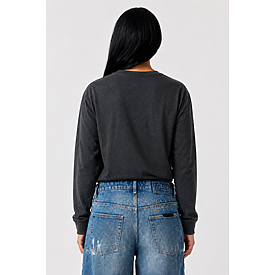 MEN'S LONG SLEEVE TEE CHARCOAL HTR