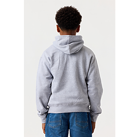 YOUTH PULLOVER HOODIE HEATHER GREY Back