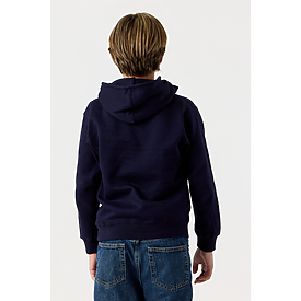 YOUTH PULLOVER HOODIE NAVY Back