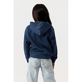 YOUTH PULLOVER HOODIE NAVY HTR