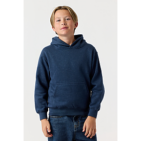 YOUTH PULLOVER HOODIE NAVY HTR