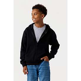 YOUTH ZIPPER HOODIE BLACK