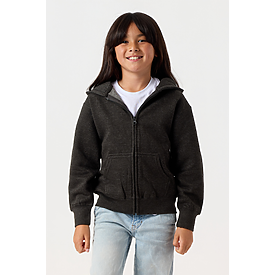 YOUTH ZIPPER HOODIE CHARCOAL HTR