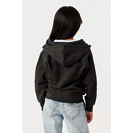 YOUTH ZIPPER HOODIE CHARCOAL HTR