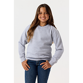 YOUTH ESSENTIAL CREW SWTSHRT HEATHER GREY