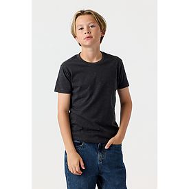 YOUTH PREMIUM TEE CHARCOAL HTR