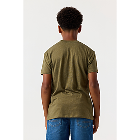 YOUTH ESSENTIAL TEE MILITARY HTR