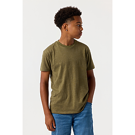 YOUTH ESSENTIAL TEE MILITARY HTR