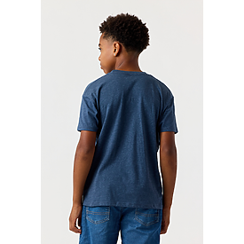 YOUTH ESSENTIAL TEE NAVY HTR
