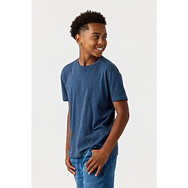 YOUTH ESSENTIAL TEE NAVY HTR