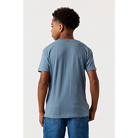 YOUTH ESSENTIAL TEE SLATE HTR