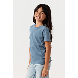 YOUTH ESSENTIAL TEE SLATE HTR