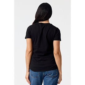 WOMEN'S TRU-FIT TEE BLACK Back