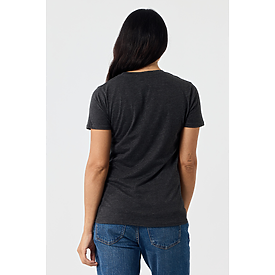 WOMEN'S TRU-FIT TEE CHARCOAL HTR Back