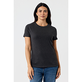 WOMEN'S TRU-FIT TEE CHARCOAL HTR