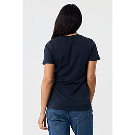 WOMEN'S TRU-FIT TEE NAVY Back