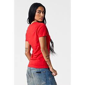 WOMEN'S TRU-FIT TEE RED Back
