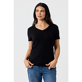 WOMEN'S TRU-FIT V-NECK BLACK