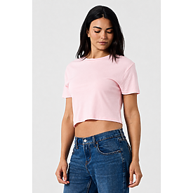 WOMEN'S CROP TEE BABY PINK