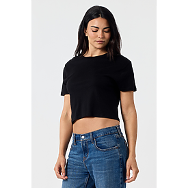 WOMEN'S CROP TEE BLACK