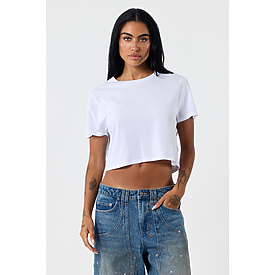 WOMEN'S CROP TEE WHITE