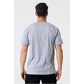 MEN'S PREMIUM SIDE-SEAM TEE HEATHER GREY Back