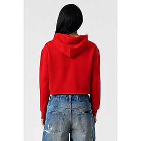CROP HOODIE RED