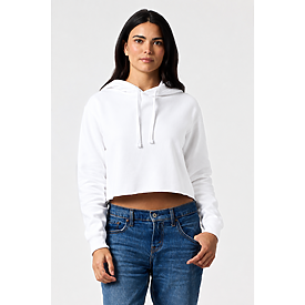 CROP HOODIE WHITE