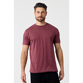 MEN'S VALUE TEE BURGUNDY HTR