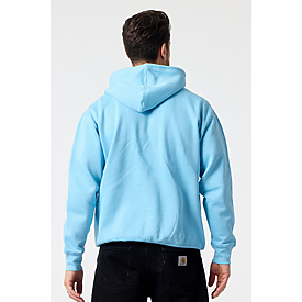 ADULT PREM HEAVY WT HOOD CAROLINA BLUE Back
