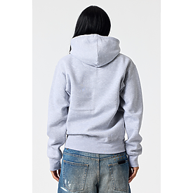ADULT PREM HEAVY WT HOOD HEATHER GREY Back