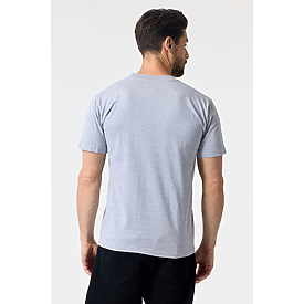 ADULT PREM HEAVY WT SS TEE HEATHER GREY Back