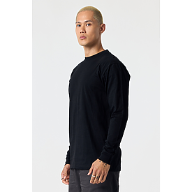 ADULT PREM HEAVY WT LS TEE BLACK