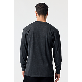ADULT PREM HEAVY WT LS TEE CHARCOAL HTR Back
