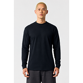 ADULT PREM HEAVY WT LS TEE NAVY