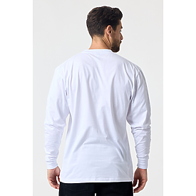 ADULT PREM HEAVY WT LS TEE WHITE Back
