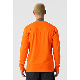 MEN'S HEAVY LONG SLEEVE TEE SAFETY ORANGE