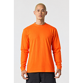 MEN'S HEAVY LONG SLEEVE TEE SAFETY ORANGE