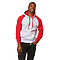 COLOR BLK PULLOVER HOODIE HEATHER GREY RED